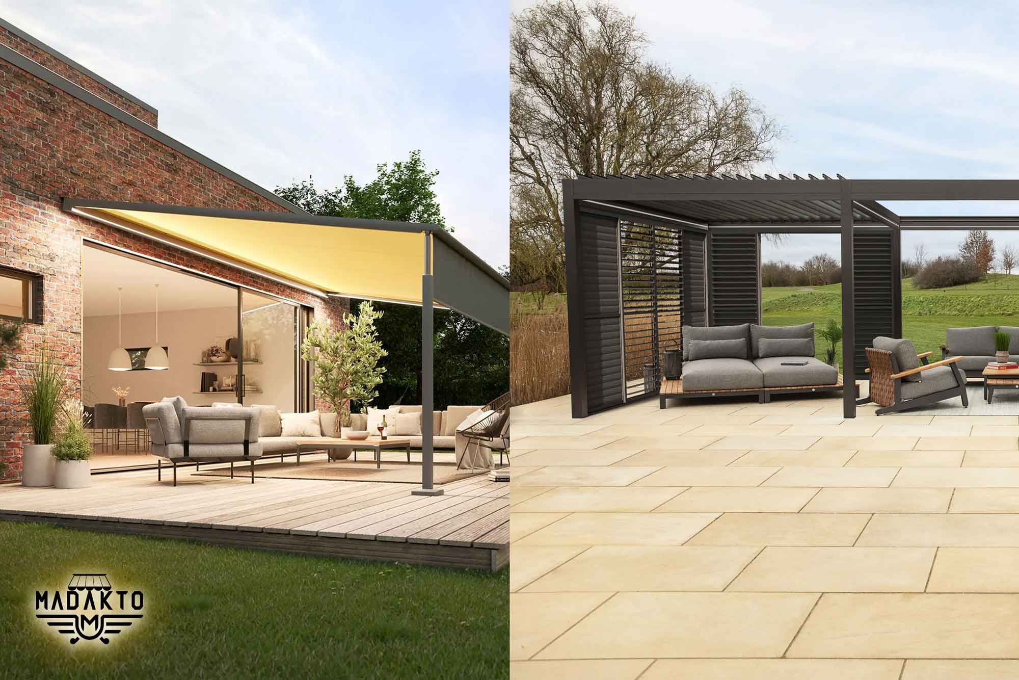 سقف متحرک آلومینیومی یا پارچه ای؟-ماداکتو سایه